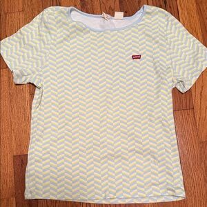 Levi's Women’s Chevron Tee in Yellow and White